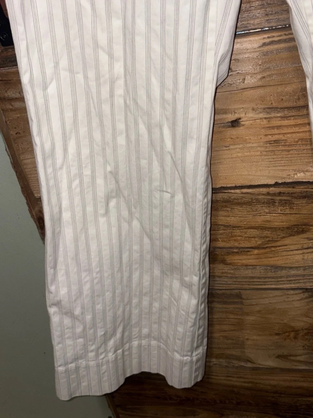Banana Republic White and Gray Pinstripe Chinos - Picture 2 of 8